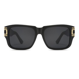 Long Keeper Retro Square Sunglasses for Men Women Classic Designer Oversized Sunglasses Wide Frame Pilot Square Vintage Sun Glasses UV400 Protection