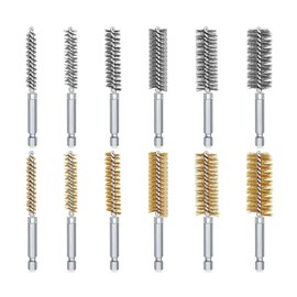 Kimlonton Hexagonal Axis Tube Brush, Polishing Brush for Electric Drills, Wire Brush, Stainless Steel and Brass (Φ8, 0.3, 0.3, 0.4, 0.4, 0.4, 0.4, 0.47, 0.5, 0.57, 0.6, 0.7, 0.6, 0.75, 0.75, 0.75, 0.75, 0.75, 0.75, 0.75, 0.75, 0.75, 0.75, 0.75, 0.75, 0.7