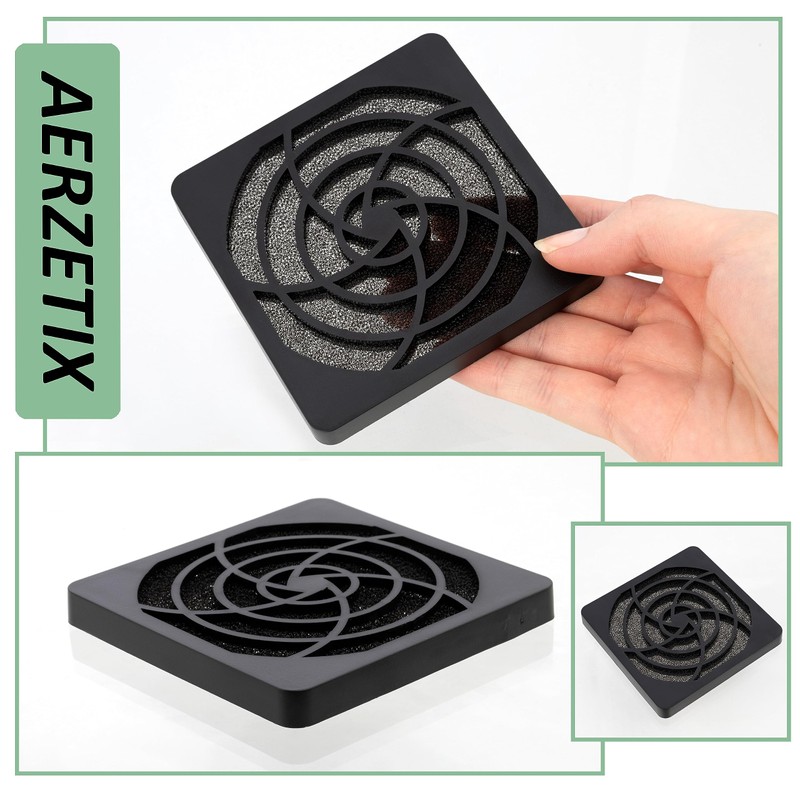 Aerzetix: 2 x PC Computer Cooling Fan, Protection Grills 92x92