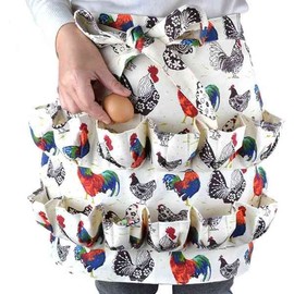 Bmocoen Egg Collecting Holding Apron with 12 Egg Pockets Suitable for Chicken, Duck, Goose Egg, Farmhouse, Kitchen, Household Work Clothing, Adults