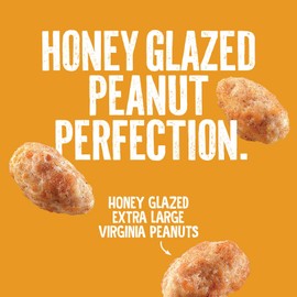 Emerald Nuts Honey Glazed XL Virginia Peanuts (1-Pack) | 10 Oz Resealable Bag | Kosher Dairy Certified, Non-GMO, Contains No Artificial Preservatives, Flavors or Synthetic Colors