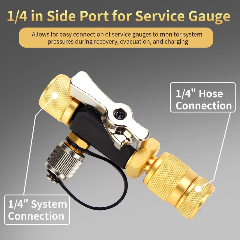 YUNPLE HVAC Valve Core Removal Tool, 1/4" Vacuum-Rated Valve Core