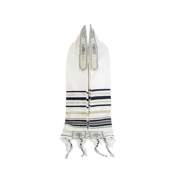 AfinderDE Men's Women's Jerusalem Tallit Scarf Messian Tallit Prayer Scarf