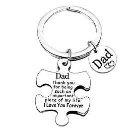 Dad Keychain Gifts from Daughter Son Gift for Dad Father's Day Gifts for Daddy Birthday Christmas Thanksgiving Day Gifts for Daddy Dad I Love You Forever (Dad Keychain)