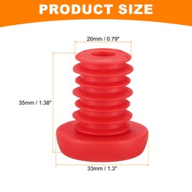 sourcing map 2 Pairs Bike Handlebar End Plugs Bar End Caps Expanding Locking Handlebar End Plugs for Most Bike MTB Road BMX Fixed Gear Bike, Red