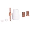 110 Pcs Plasma Torch Accessory Set Porcelain Nozzle Cups Extended