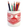 Lunarable Love Pencil Pen Holder, Print of Graphic Heart and