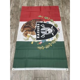 Unbranded Las Vegas Raiders Mexico Flag - 3x5 ft - Flag Bandera Oakland Los Angeles LA