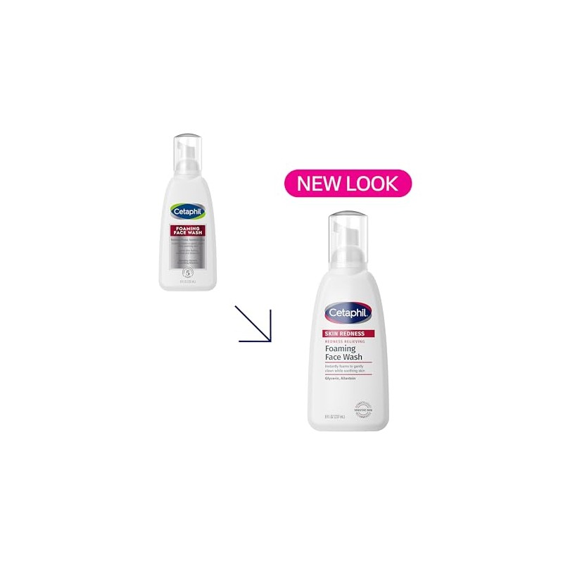 Cetaphil Redness Control Daily Foaming Face Wash, 8.0 Fluid Ounce