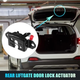 X AUTOHAUX Replacement Rear Liftgate Door Lock Actuator with Screws for Nissan Titan 2004-2012 Crew Cab Pickup/Extended Cab Pickup Tailgate Latch Assembly No.90500ZJ00A/90501ZJ00A Black