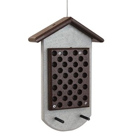 Amish Made Recycled Plastic Two Sided Peanut Butter Feeder, Brown and Gray, by Prime Retreat