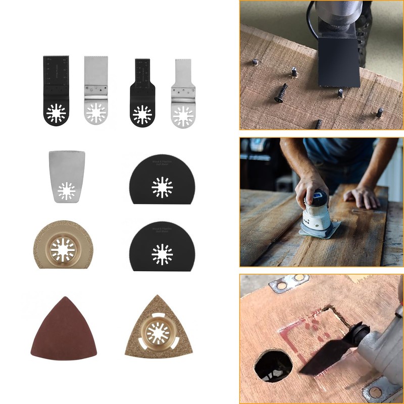 100 Pieces Oscillating Multi-Tool Saw Blades and Accessories Set Oscillating