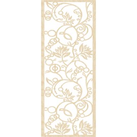 Ekena Millwork WALW18X45X0375CAPBI Caspian Decorative Fretwork Wood Wall Panels, 17 3/8"W x 44 3/8"H, Birch
