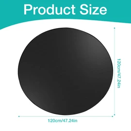 Mineup 48 Inches Fire Pit Mat for Decking, 120CM Outdoor BBQ Mat for BBQ Fire Pit, 3-Layer Thickened Heat Proof Mat for Fire Pit, Round Fireproof Mat for Decking, BBQ, Grill, Backyard, Camping