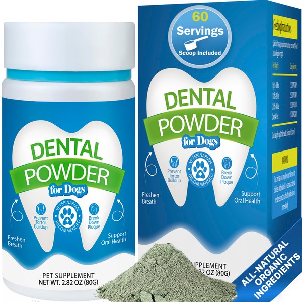 Spanielbuns Dental Powder for Dogs - Plaque Control & Tartar