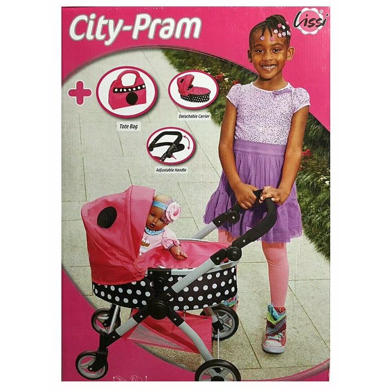 LISSI CITY KIDS PLAY STROLLER, POLKA DOT *NEW