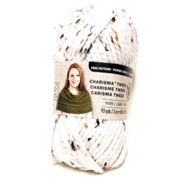 Loops & Threads Charisma Tweed Yarn 1 Ball Cream 3 ounces