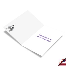 NobleWorks - 1 Funny Happy Birthday Greeting Card - Old Woman Humor, Notecard Talk Bubbles - Old Troublemakers C3567BDG