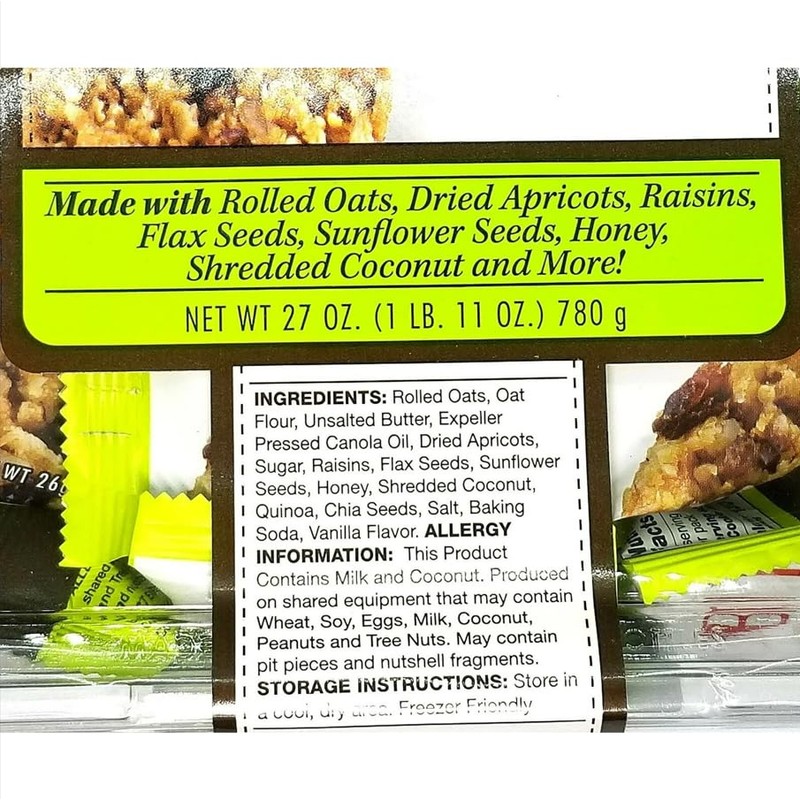 Traditional Aussie Bites Individually Wrapped 27 Oz, Oatmeal snacks cookies,