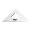 Geodreieck, 45 Grad 3 Rand, 21 cm, Transparent, hartbeschichtet
