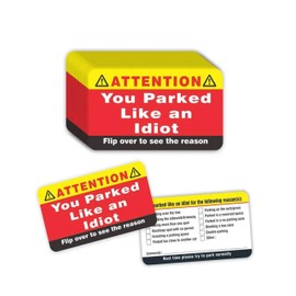 YOUMES You Parked Like an Idiot Cards 100 Bad Parking Bussiness Cards 3.5"x2" Multi Reasons Violation Stocking Stuffers