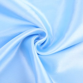 Satin Fabric by The Yard 60 Inch Wide Soft Silky Charmeuse Satin Fabric Soft Cloth Fabric Bridal Dress, Wedding Decorations, Crafts, Sewing, Draping, DIY Apparel Crafts (Stone Blue, 1 Yard)