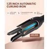 NOVUS Anti-Scald Automatic Rotating Ceramic Curling Iron, Auto Curling Wand