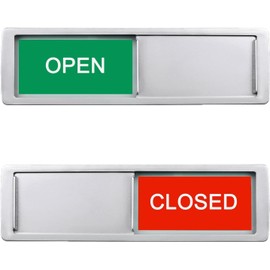 Timisigns Open Closed Sign, Open Signs Privacy Slide Door Sign Home Office Hospital Restroom Conference Room Business, Wall, Window, Restaurants, Retail Salon Shops,7'' x 2''