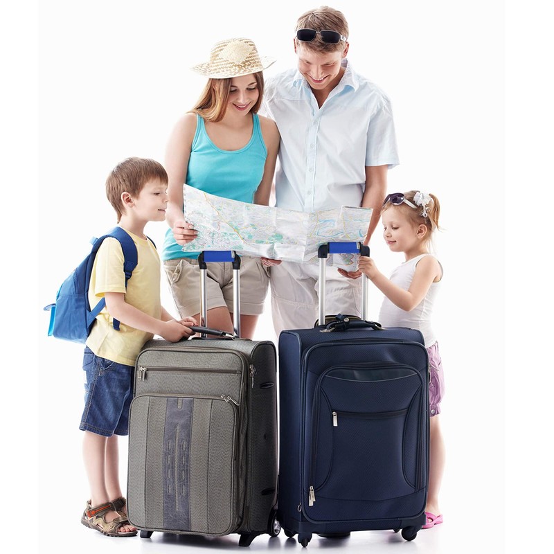 Careteilly Neoprene Luggage Handle Wrap Fluorescent Colors Luggage Identifiers (Blue)