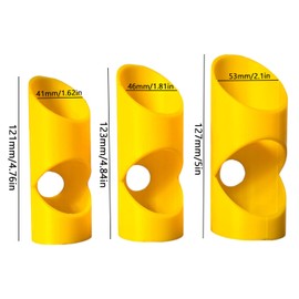 WEZCHUGHAOL 41/46/53mm Foam Pipe Cutter Tool, Pipe Insulation Cutting Tool - Insulation Cutting Fixture in 3 Models, Precision Foam Pipe Lagging Tool Set (Yellow)