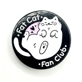 Fat Cat Fanclub Cute Metal Enamel Pin Badge