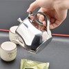 SANQIAHOME Small Stainless Steel Teapot (Silver, 360ml)