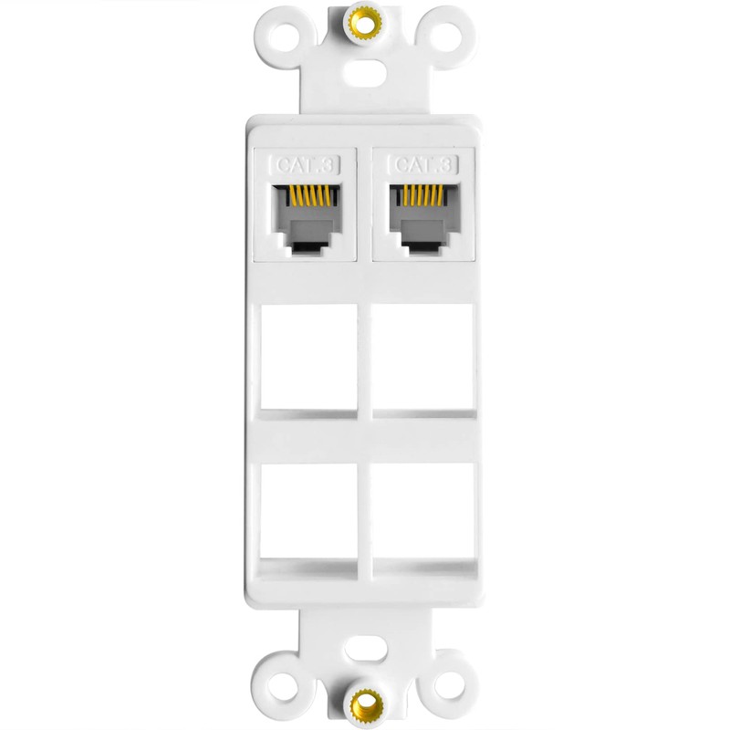 NECABLES 5Pack CAT3 Telephone Keystone Jack Phone Keystone Jack Punch