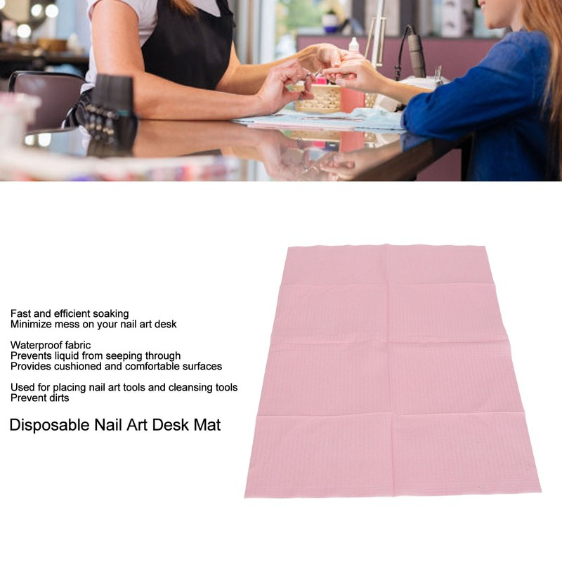 125pcs Disposable Nail Art Table Towels Waterproof High Absorbent Nail