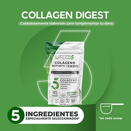 LIFEED5 Colágeno Hidrolizado en Polvo con Probióticos 50 Billones| 405g