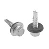 Rrina 120Pcs #10x3/4'' Self Drilling Screws with Rubber Washer, 410