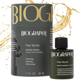 Biography Few Words Shave Oil - Moisturizing Pre Shave Oil for Men, Smooth Shave without Razor Burn or Irritation