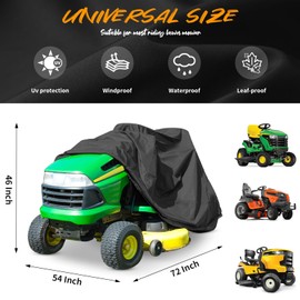 Riding Lawn Mower Cover,Fits up to 54" Decks , Extreme Waterproof Protection and Reflective Strip