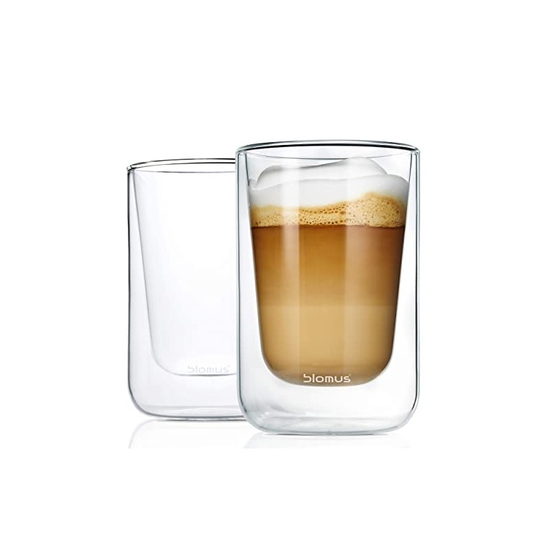 Blomus Set 2 Bicchieri per Cappuccino Nero (115 mm)