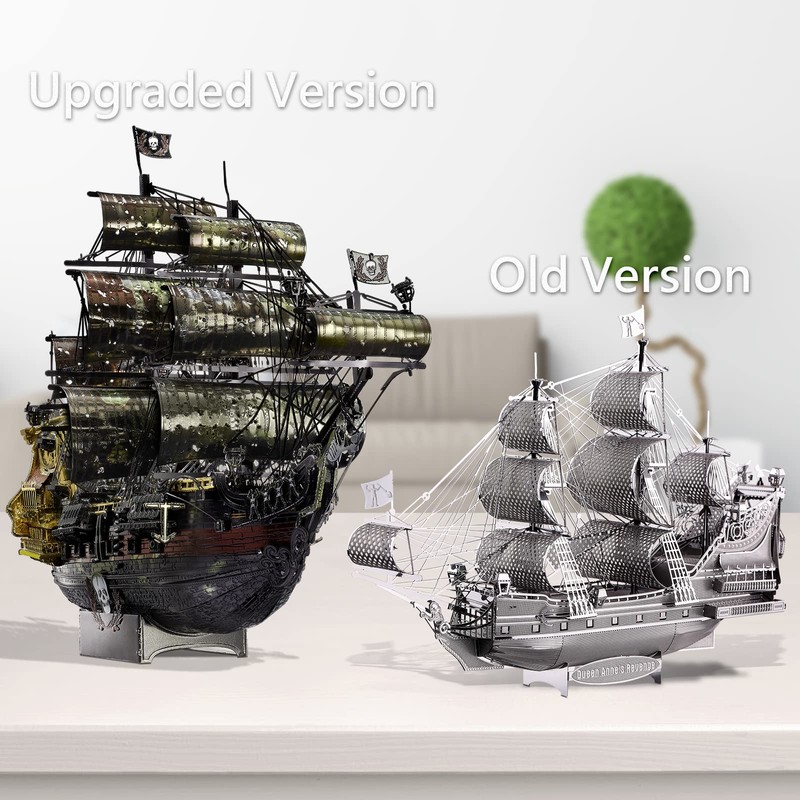 Piececool 3D Metal Puzzles for Adults, The Queen Anne's Revenge