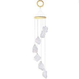 mookaitedecor Natural Gemstone Wind Chime Mobile, Crystal Stone Wind Chimes for Home Garden Patio Indoor Outdoor Decor