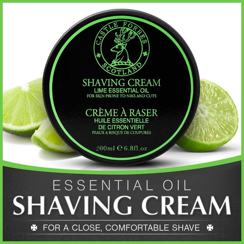Castle Forbes Lime Shaving Cream For Men, 6.8 fl.oz. |