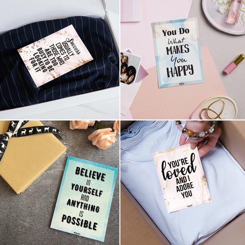 Inkdotpot Lunch Box Notes For Adults/Teens, Motivation Inspiration Affirmation Cards,