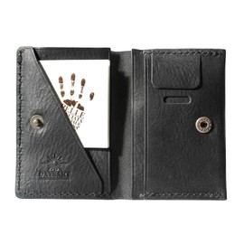 Days Art Leather Wallet, Small Wallet, Leather Wallet, Men's, Women's, Unisex, Genuine Leather, Italian Leather, Cashless, formal black