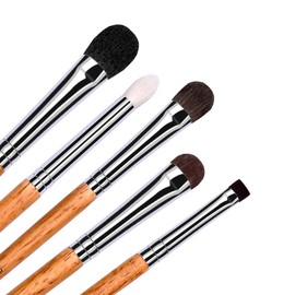 SIXPLUS Luxury Animal Hair Eye Makeup Brushes, Set of 5, Includes Makeup Pouch, Gift