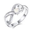STARCHENIE Infinity Promise Ring 925 Sterling Silver Angel Wings Heart