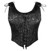SCARLET DARKNESS Women's Steampunk Corset Vest Plain Lace-Up Medieval Bodice,