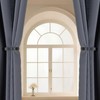 Mayrhyme Black Wood Grain Curtain Holdbacks,Solid Aluminum Wall Mounted Curtain