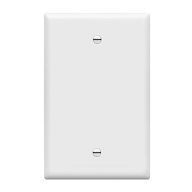 ENERLITES Blank Device Wall Plate, Gloss Finish, Mid-Size 1-Gang 4.88" x 3.11", Unbreakable Polycarbonate Thermoplastic, UL Listed, 8801M-W, White