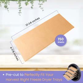 Crunch Co. 150 pack Parchment Paper For Harvest Right Freeze Dryer (M - Medium)